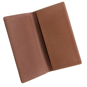 ปกสมุดเช็คหนังแบบเรียบง่ายทรงกระเป๋าสตางค์ใส่สมุดเช็ค - Product Image 1