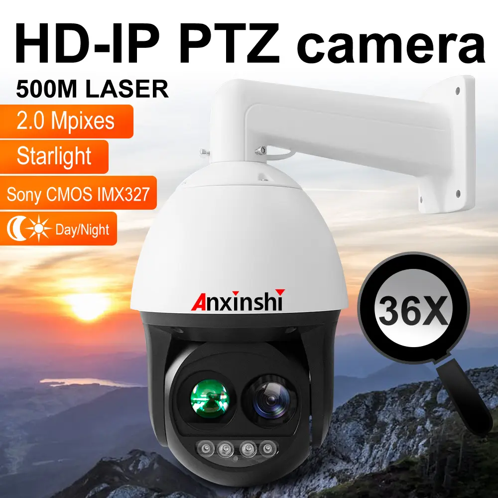 Anxinshi Laser IR 500M 36X CCTV-Kamera 1080p Hoch geschwindigkeit kuppel mit Sony IMX327 Sternenlicht 2mp Nachtsicht