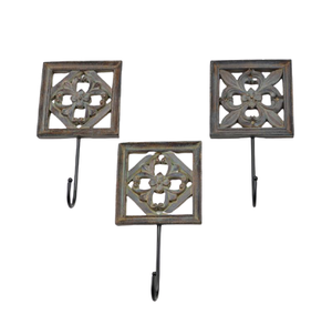 Ensemble de 2 crochets design, taille personnalisée, crochet en forme de cœur, couleur noire, crochet en fer pour accessoires de décoration intérieure - Product Image 2