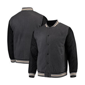 Chaqueta deportiva de poliéster para hombre, nuevo diseño, 100%, color marrón, chaqueta de la Universidad de béisbol, 2021 - Product Image 2