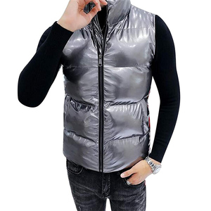 Chaqueta acolchada sin mangas profesional para hombre, estilo informal, cuello levantado, cierre de cremallera, diseño personalizado, de talla grande Color, transpirable - Product Image 4