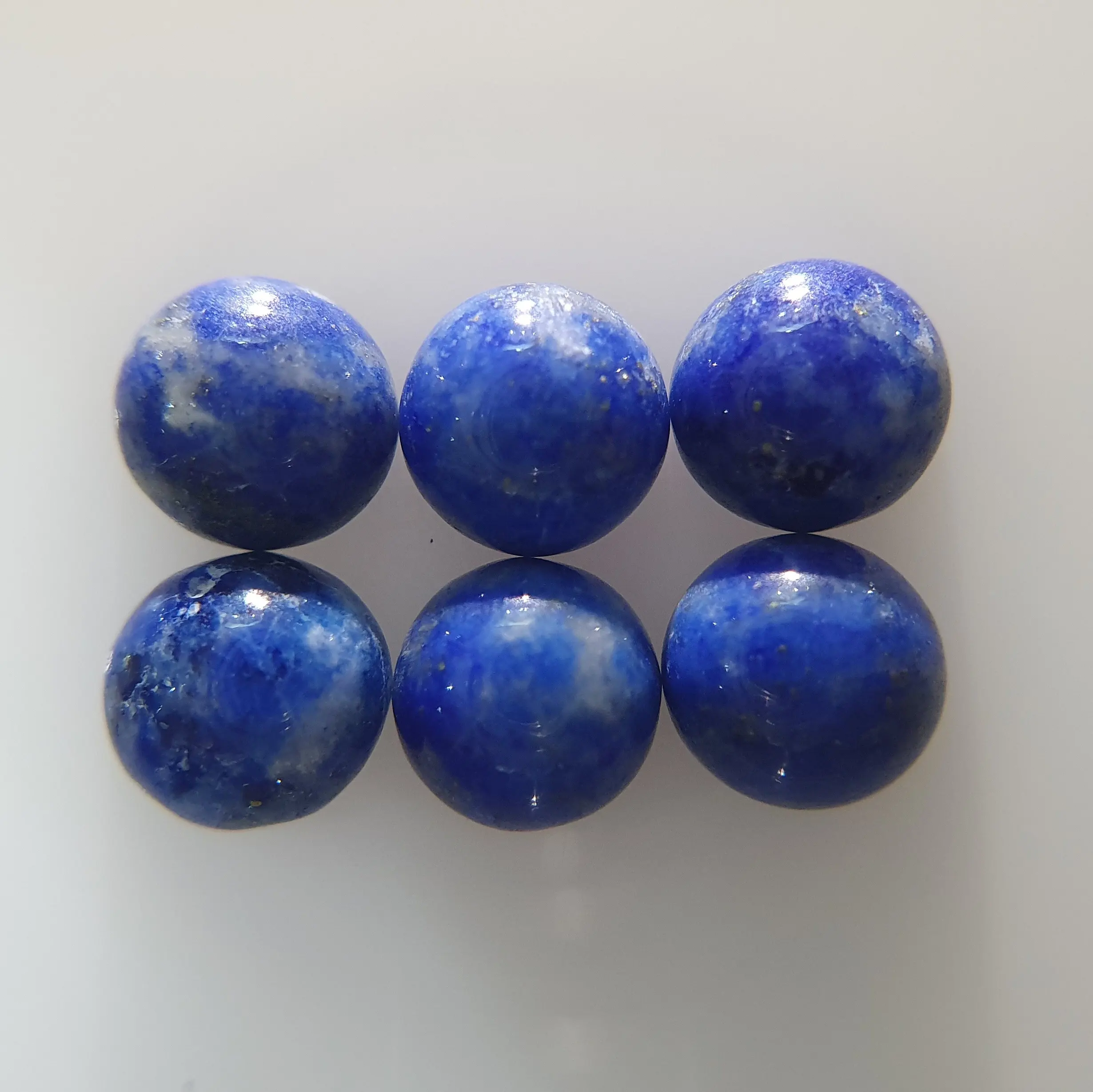 4Mm Natuurlijke Losse Lapis Lazuli Cabochon Ronde Niet-Behandeld Voor Instelling Donkerblauw