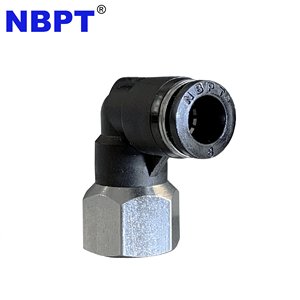 90 độ nữ bspp bspt NPT chủ đề khuỷu tay khí nén ISO 9001 nbpt plf nhựa niken mạ đồng thau đẩy kết nối phù hợp - Product Image 1