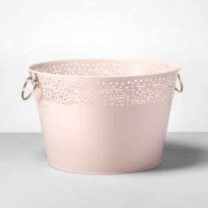 RUST TRIM OVAL VINTAGE PARTY <b>TUB</b> ECO FRIENDLY FOR GIVEAWAYS MEDIUM SIZE CLEAR PARTY <b>TUB</b> - Product Image 3