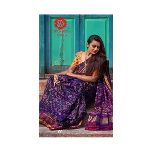 印度花式服装和经典最新设计师亚麻纱丽印度供应商为女性设计的最佳亚麻纱丽
