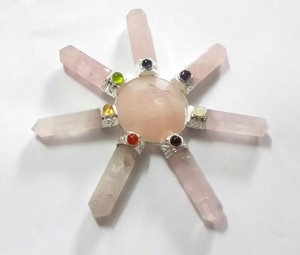 La mejor colección de generador de energía de chakra de cuarzo rosa | Proveedor de generador de energía de chakra de cuarzo rosa Artículos metafísicos curativos - Product Image 1