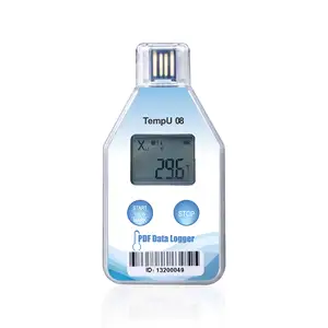 Registratore di dati di temperatura usa e getta TZONE TempU08 per la temperatura di monitoraggio del trasporto farmaceutico