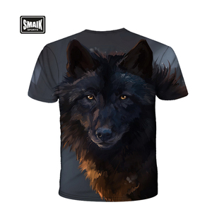 เสื้อยืดพิมพ์ลาย3D แฟชั่นสำหรับผู้ชายวัสดุโพลีเอสเตอร์/ คอตตอนออกแบบรูปภาพด้วยการระเหิด - Product Image 3