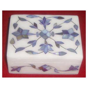 Belle boîte à bijoux en marbre fait à la main, serpillière incrustée de marbre, boîtes cadeaux pour Ramadan 2023, boîtes cadeaux pour bijoux en nacre - Product Image 1