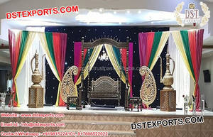 กรอบ Jhumka สำหรับการจัดงานแต่งงานในธีมอินเดียการตกแต่งด้วยธีมอาหรับที่มีสีสัน - Product Image 6