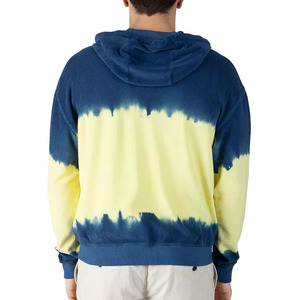 Sweat-shirts à capuche noirs personnalisés, style tie-dye froissé, avec deux couleurs attrayantes pour hommes - Product Image 3