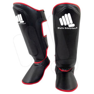 De calidad superior shin y empeine guardia de cuero genuino Kick Boxeo muay thai shin guardia - Product Image 4