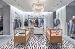 Mosaico Cerámico Hexagonal en Blanco, Negro y Gris, Diseños <span class=keywords><strong>de</strong></span> 2022, para Tiendas <span class=keywords><strong>de</strong></span> Ropa - Product Image 5