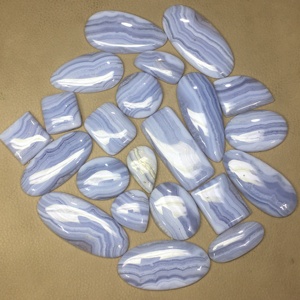 Cabujón de piedras preciosas lisas de ágata de encaje azul, Diamante Natural de alta calidad, forma de mezcla lisa, precio mayorista por gramo, fabricación de joyas - Product Image 3