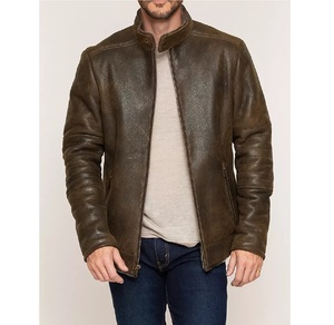 Nouveaux Arrivants 2021 Vachette Cuir fermeture éclair Hommes Casual Veste en cuir De Mode - Product Image 1