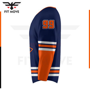 Maillot de hockey sur glace pour hommes de haute qualité 100% polyester vente en gros conception personnalisée OEM chemise nom de l'équipe pas cher maillot de sublimation - Product Image 3