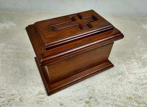 โกศใส่ศพไม้งานฝีมืออินเดียสุดหรูสำหรับมนุษย์และสัตว์เลี้ยงรูปทรงสวยงามโลงศพสำหรับกลางแจ้งสำหรับแมวและสุนัข - Product Image 5