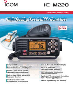 Transceptor marino IC M220 VHF - Product Image 3