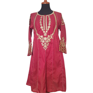 Haute qualité Masoori Pakistan numérique imprimé soie Viscose coton pelouse Kurti-broderie Pret robes - Product Image 1