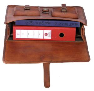 Export Selling New Design Genuine Hunter Leather Laptop <b>Briefcase</b> bag Messenger Bag Portfolio bag for Men - Product Image 3