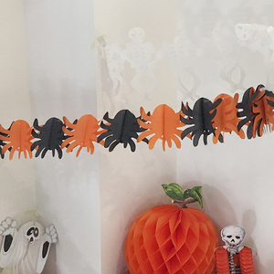Guirnalda decorativa de arañas para fiesta de Halloween de 12 pies, artículos de decoración - Product Image 1