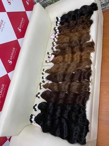 Apohair 100% Cabello humano Cabello a granel ondulado natural Todos los colores Sin enredos Sin desprendimiento Estilo de onda profunda suelta - Product Image 3