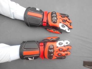 Gants de moto en cuir pour hommes, pour course de moto, protection pour écran tactile, doigt complet - Product Image 5