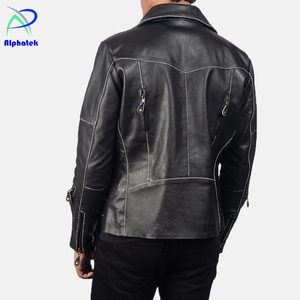Chaqueta de cuero de moda con estilo para los hombres más cómodos de calidad personalizada servicio OEM al por mayor - Product Image 6