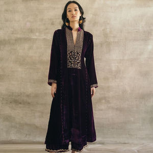 2021 vestido largo Kameez Plazo para bodas fiestas Dabka trabajo decente bordado cuentas de cristal lentejuelas fiesta-desgaste encaje - Product Image 1