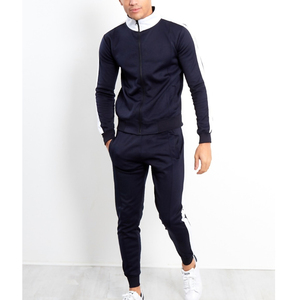 Ensemble de veste de sport à carreaux 3D pour hommes, survêtement à fermeture éclair à col montant, tendance de rue, survêtement d'hiver grande taille - Product Image 2