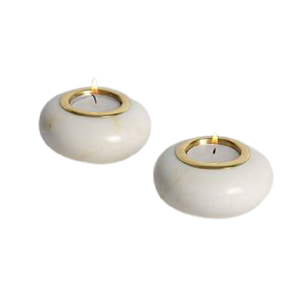 Bougeoir de qualité supérieure en marbre blanc, bougeoir pour bougie chauffe-plat, accessoires de décoration de mariage - Product Image 6