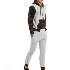 Wholesale Solid Color Custom Logo Men Sweatsuit Sets Jogging Suits - Product Image 5