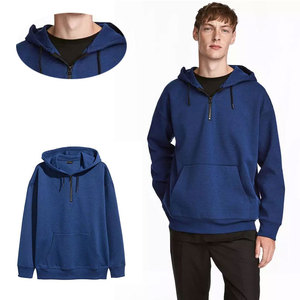 Nuevo diseño personalizado bordado Crew Sleeve Hoodie Pullover Mans Hoodies Sudaderas Lifestyle Hoodie Hombres Prendas de abrigo Azul marino - Product Image 1