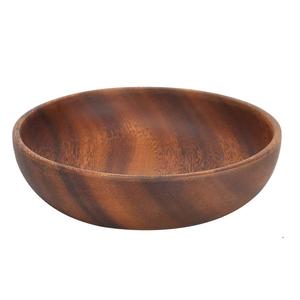 Juego de tres ensaladeras de madera Forma redonda Tazón de sopa de diseñador hecho a mano Clásico Elegante elegante Nuevo ensaladera de madera - Product Image 4