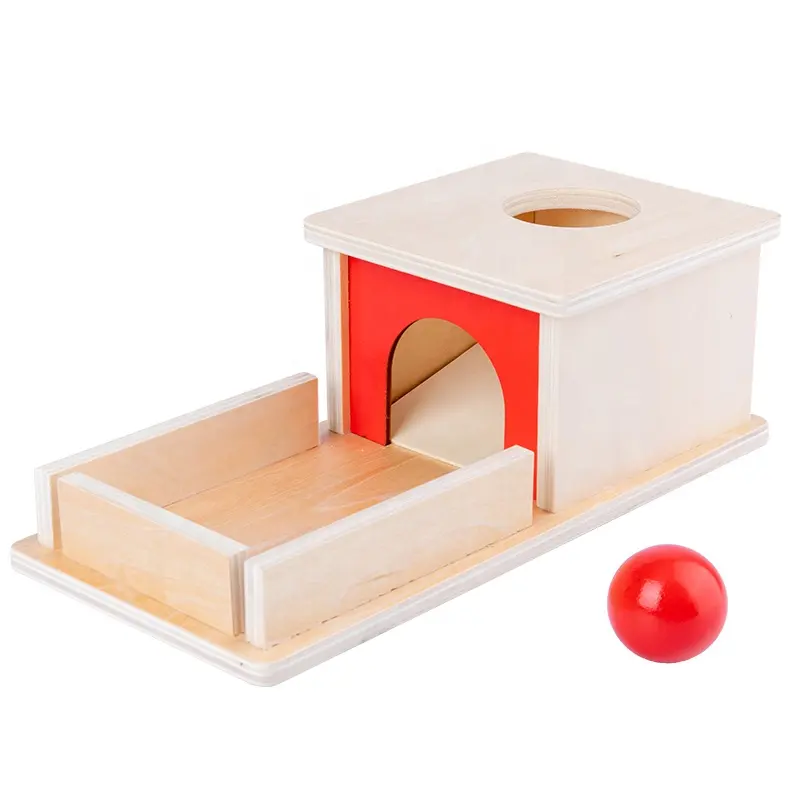 Boîte pour objets Montessori 2022, avec plateau et boule