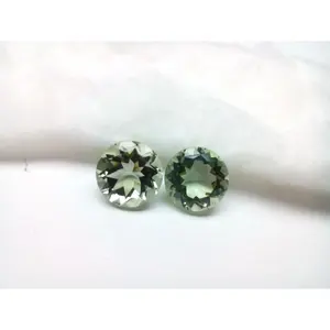 อเมทิสต์ควอตซ์สีเขียวอ่อนธรรมชาติขนาด 13 มม. ทรงเหลี่ยมเจียระไน  ผ่านการอบความร้อน สำหรับทำเครื่องประดับ เกรด AAA พร้อมใบรับรองจากผู้ประเมินอิสระ - Product Image 1