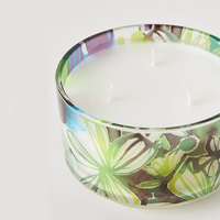 Hochwertiges Luxus druck glas Glas Duft Soja Wachs Kerze Dekoratives Geschenkset für Bars Aktiver Gebrauch Religion & Vatertag