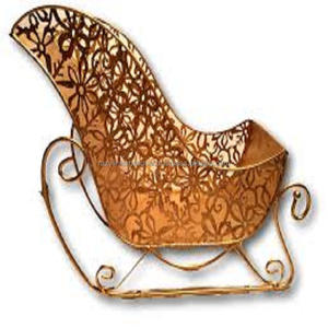 Trineo navideño de color recubierto de polvo negro de hierro de metal negro mate para decoración del hogar trineo navideño de diseño elegante - Product Image 4