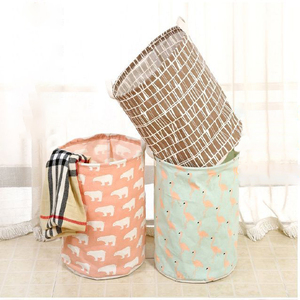 Cubo multiusos portátil hecho a mano, cesta de lavandería plegable redonda de fieltro personalizada, barata - Product Image 5