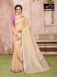 Vêtements de fête en soie Dernier créateur indien Vêtements pour femmes Sari avec chemisier Japon Satin Crape Soie Tissu doux Impression numérique Sari Vêtement - Product Image 2