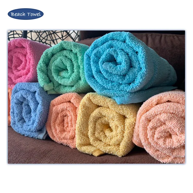 Plain Dyed Comfortable Super Soft Material Polycotton Bath Towel for Villa