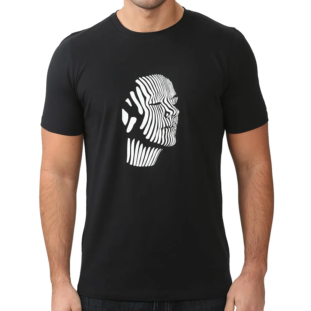 T-shirts pour hommes Logo Imprimé Nouveau Design Couleur Noire 100% Coton Taille Faite sur commande D'ODM D'OEM fait sur Commande Personnalisé LAVÉ de Couleur Jersey