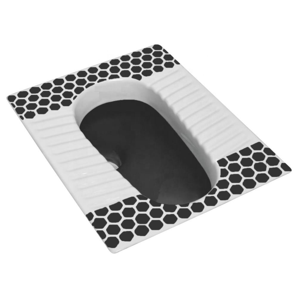 Черные двухцветные Горячие продукты низкая цена квадратный Туалет прямоугольный фарфор санитарная Сковорода Из Индии экспортное качество