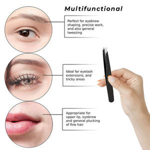 Solid Color High Quality Stainless Steel Durable <b>Eyelash</b> Tweezer Kit Best Grade - Product Image 3