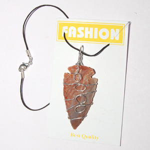 Collar de puntas de flecha para envolver ágata, natural, India - Product Image 1