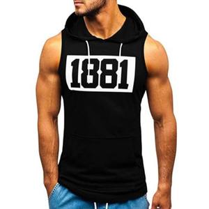100% Cotton Gym Fitness Breathable Ribbed Absorb Sweat <b>Wife</b> <b>Beater</b> Tank <b>Tops</b> Men - Product Image 1