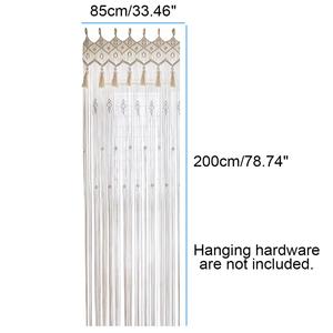 Modern Handmade Flame Retardant Blackout <b>Large</b> Macrame Wall Hanging Cotton Rope <b>Curtain</b> - Product Image 2