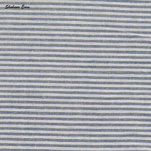 Tela de Algodón a Rayas Teñida con Hilo Grueso, Elegante y Hermosa, en Blanco y Negro - Product Image 1