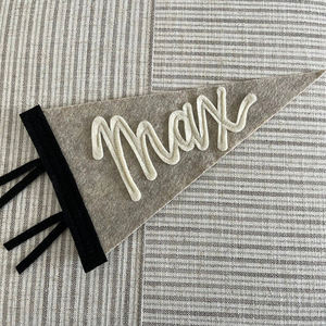 Banderín con nombre personalizado, caligrafía, escritura <span class=keywords><strong>cursiva</strong></span> moderna, señal de nombre, fieltro para fiesta de cumpleaños, bandera - Product Image 4