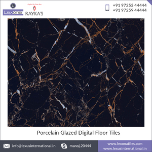 Carreaux de sol numériques émaillés en porcelaine de décoration de sol intérieur poli à la demande énorme 600x600mm - Product Image 6